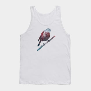 Bird on a Branch - Double Exposure Tank Top